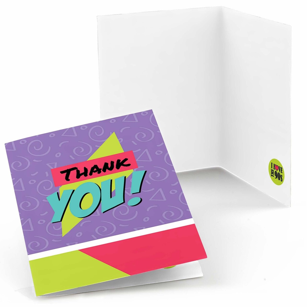Big Dot of Happiness 90&#x27;s Throwback - 1990s Party Thank You Cards (8 count)